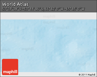 Shaded Relief 3D Map of the Area around 53° 24' 42" S, 66° 13' 29" W
