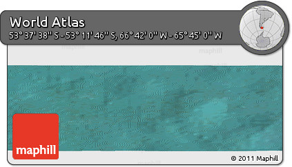 Satellite Panoramic Map of the Area around 53° 24' 42" S, 66° 13' 29" W