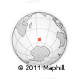 Outline Map of the Area around 53° 24' 42" S, 67° 13' 29" E, rectangular outline
