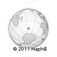 Outline Map of the Area around 53° 24' 42" S, 68° 4' 29" E, rectangular outline