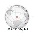 Outline Map of the Area around 53° 24' 42" S, 68° 55' 30" E, rectangular outline