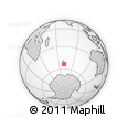 Outline Map of the Area around 53° 24' 42" S, 70° 37' 30" E, rectangular outline