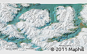 Satellite 3D Map of the area around 53° 24' 42" S, 72° 10' 30" W