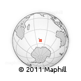 Outline Map of the Area around 53° 24' 42" S, 74° 1' 30" E, rectangular outline