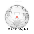 Outline Map of the Area around 53° 24' 42" S, 74° 52' 30" E, rectangular outline