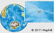 Physical Location Map of the area around 53° 24' 42" S, 76° 34' 29" E