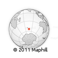Outline Map of the Area around 53° 24' 42" S, 76° 34' 29" E, rectangular outline