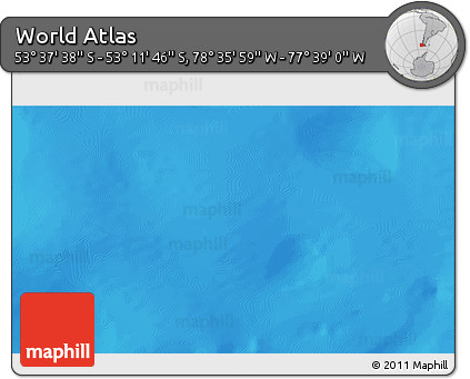 Physical 3D Map of the Area around 53° 24' 42" S, 78° 7' 30" W