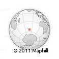 Outline Map of the Area around 53° 24' 42" S, 79° 7' 30" E, rectangular outline