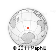 Outline Map of the Area around 53° 24' 42" S, 79° 58' 29" E, rectangular outline