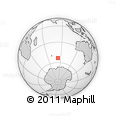 Outline Map of the Area around 53° 24' 42" S, 83° 22' 30" E, rectangular outline