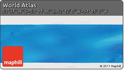 Physical Panoramic Map of the Area around 53° 24' 42" S, 91° 43' 29" W