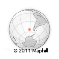 Outline Map of the Area around 53° 24' 42" S, 92° 34' 29" W, rectangular outline