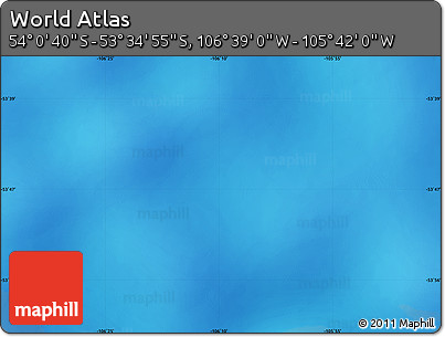 Physical Map of the Area around 53° 47' 48" S, 106° 10' 30" W