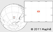 Blank Location Map of the area around 53° 47' 48" S, 110° 25' 30" W