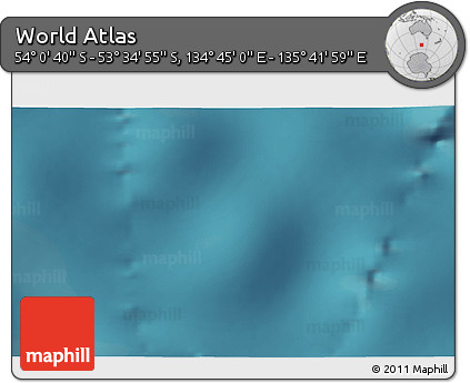 Satellite 3D Map of the Area around 53° 47' 48" S, 135° 13' 29" E