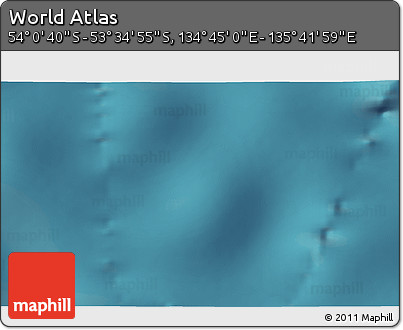 Satellite 3D Map of the Area around 53° 47' 48" S, 135° 13' 29" E