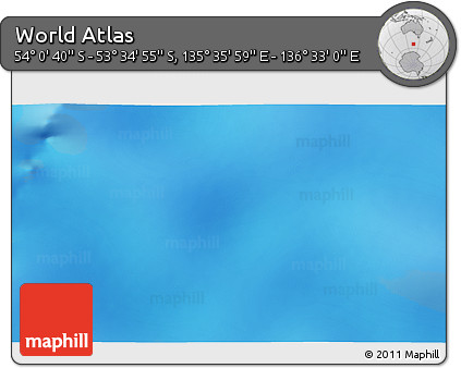 Physical 3D Map of the Area around 53° 47' 48" S, 136° 4' 29" E