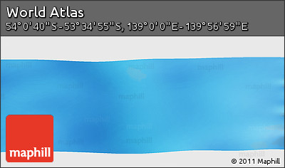Physical Panoramic Map of the Area around 53° 47' 48" S, 139° 28' 29" E