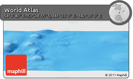 Political Panoramic Map of the Area around 53° 47' 48" S, 142° 1' 30" E