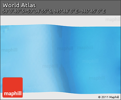 Physical 3D Map of the Area around 53° 47' 48" S, 146° 16' 30" E
