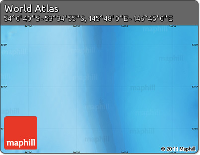 Physical Map of the Area around 53° 47' 48" S, 146° 16' 30" E