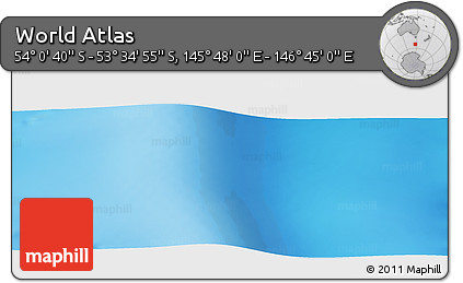 Physical Panoramic Map of the Area around 53° 47' 48" S, 146° 16' 30" E