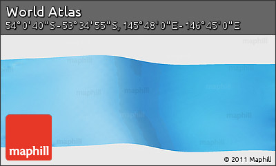 Physical Panoramic Map of the Area around 53° 47' 48" S, 146° 16' 30" E