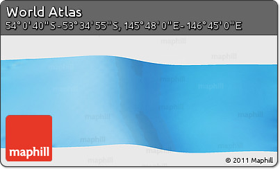 Physical Panoramic Map of the Area around 53° 47' 48" S, 146° 16' 30" E