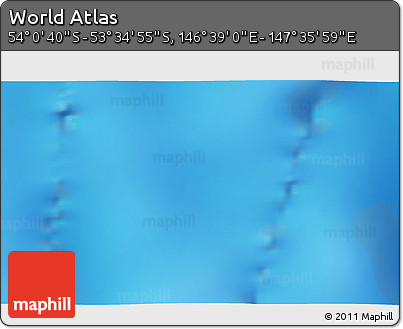 Physical 3D Map of the Area around 53° 47' 48" S, 147° 7' 30" E