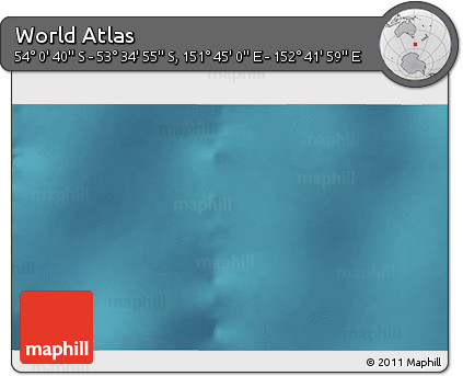 Satellite 3D Map of the Area around 53° 47' 48" S, 152° 13' 29" E
