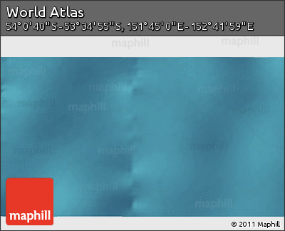 Satellite 3D Map of the Area around 53° 47' 48" S, 152° 13' 29" E