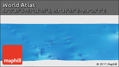 Physical Panoramic Map of the Area around 53° 47' 48" S, 158° 10' 30" E