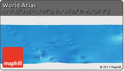 Physical Panoramic Map of the Area around 53° 47' 48" S, 158° 10' 30" E
