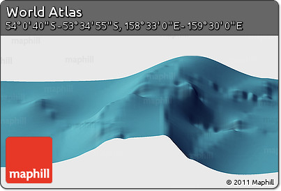 Satellite Panoramic Map of the Area around 53° 47' 48" S, 159° 1' 30" E