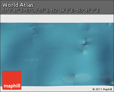 Satellite 3D Map of the Area around 53° 47' 48" S, 163° 16' 30" E