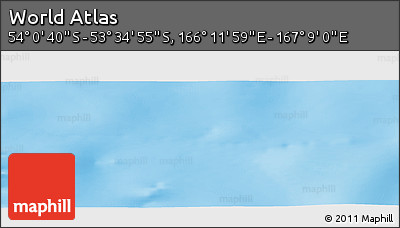 Physical Panoramic Map of the Area around 53° 47' 48" S, 166° 40' 30" E
