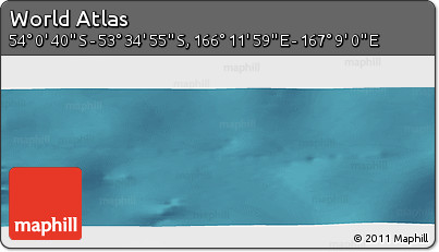 Satellite Panoramic Map of the Area around 53° 47' 48" S, 166° 40' 30" E