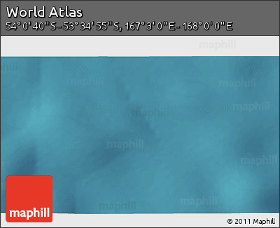 Satellite 3D Map of the Area around 53° 47' 48" S, 167° 31' 30" E