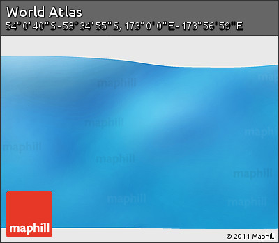 Physical 3D Map of the Area around 53° 47' 48" S, 173° 28' 29" E