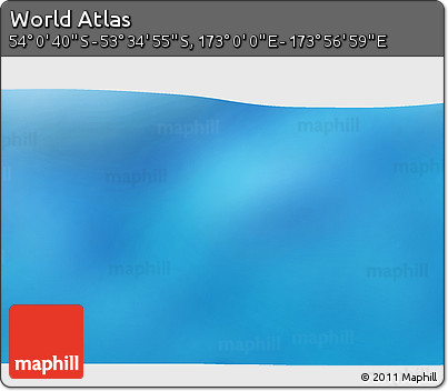 Physical 3D Map of the Area around 53° 47' 48" S, 173° 28' 29" E