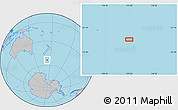 Gray Location Map of the area around 53° 47' 48" S, 173° 28' 29" E
