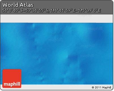 Physical 3D Map of the Area around 53° 47' 48" S, 175° 10' 30" E
