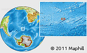 Physical Location Map of the area around 53° 47' 48" S, 1° 46' 29" E