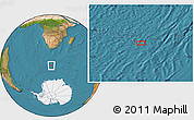 Satellite Location Map of the area around 53° 47' 48" S, 22° 10' 29" E