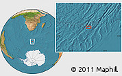 Satellite Location Map of the area around 53° 47' 48" S, 25° 34' 30" E