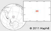 Blank Location Map of the area around 53° 47' 48" S, 26° 16' 29" W