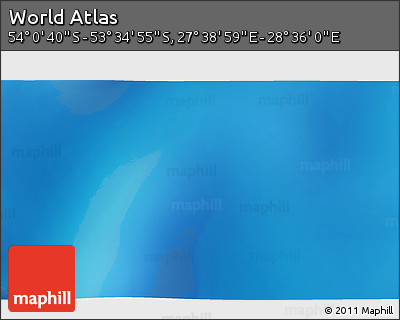 Physical 3D Map of the Area around 53° 47' 48" S, 28° 7' 30" E