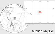 Blank Location Map of the area around 53° 47' 48" S, 32° 13' 30" W