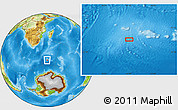 Physical Location Map of the area around 53° 47' 48" S, 41° 43' 30" E